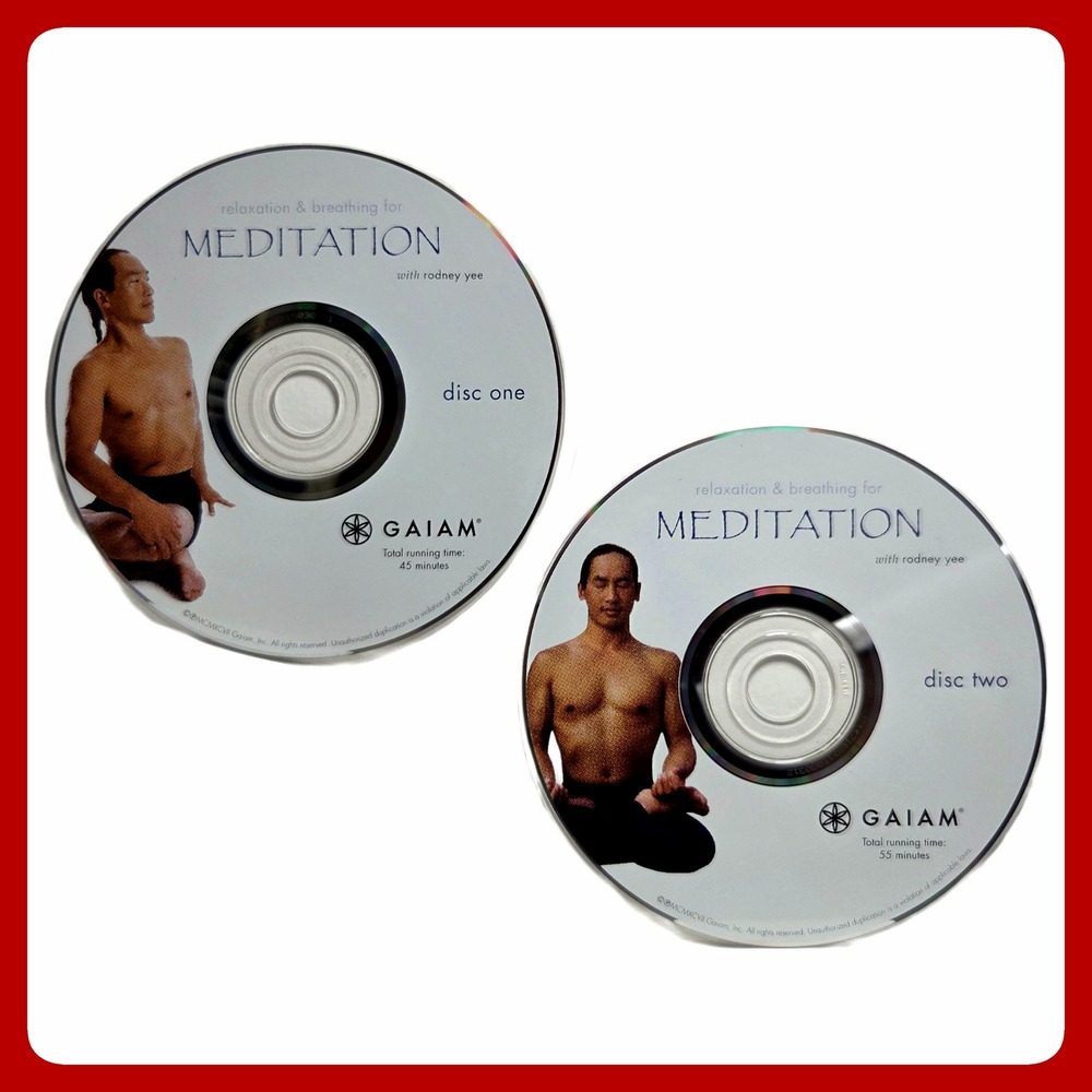Gaiam Relaxation Meditation 2‎ CD Set Rodney Yee Yoga Audio Excellent